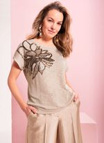 Shirt met paillettenprint 