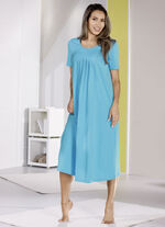 Nachthemd, enkellang en geplooid T&Uuml;RKIS