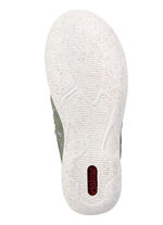 Rieker pantoffels gemaakt van zacht nubuck materiaal RIETGROEN-KLEURRIJK