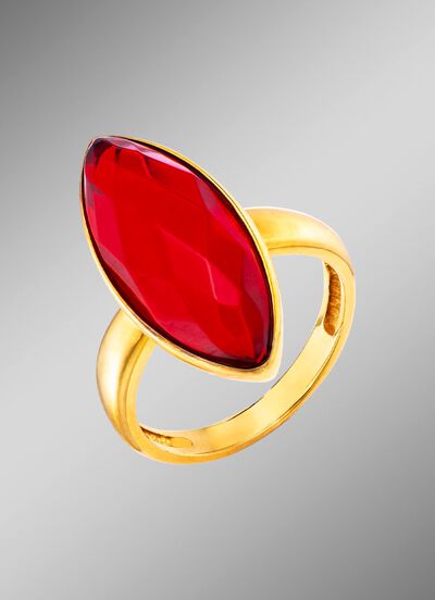 Edele damesring met barnsteen 