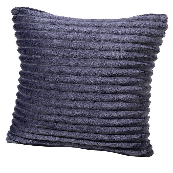 Zachte corduroy kussenhoes DONKERBLAUW