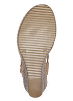 Gemini sandaal van geperforeerd rundnappaleer ZWART