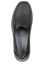 Waldläufer, comfortabele damespantoffels, breedte H, met uitneembaar voetbed SCHWARZ