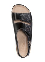 Sandaal met contraststiksel ZWART