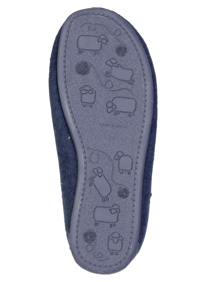 Klassieke herenpantoffels met uitneembaar voetbed BLAU