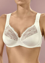 Viania set van twee beugelbeha's met elastische kant 1X SCHWARZ, 1X SEKT