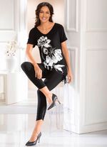 Lang shirt met contrastprint 