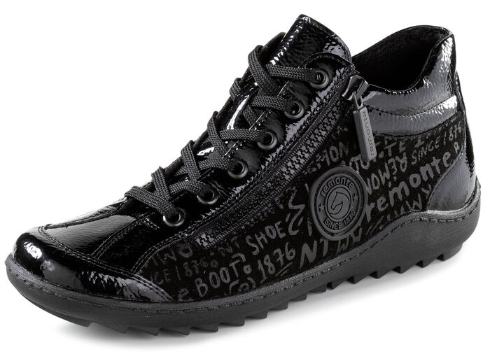 Remonte veterlaarsje gemaakt van crashlak ZWART