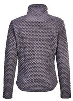 Modieus damesstretchjack met jacquard doorgestikt patroon GRAFIET
