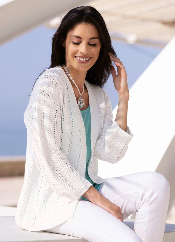 vest met opengewerkt design 