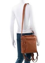 Laurina rugzak van volnerf nappaleer COGNAC