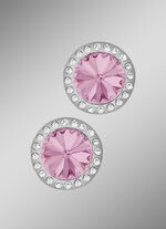 Oorstekers met Swarovski&reg; kristallen in roze 