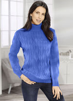 Trui met structuur MIDDELBLAUW