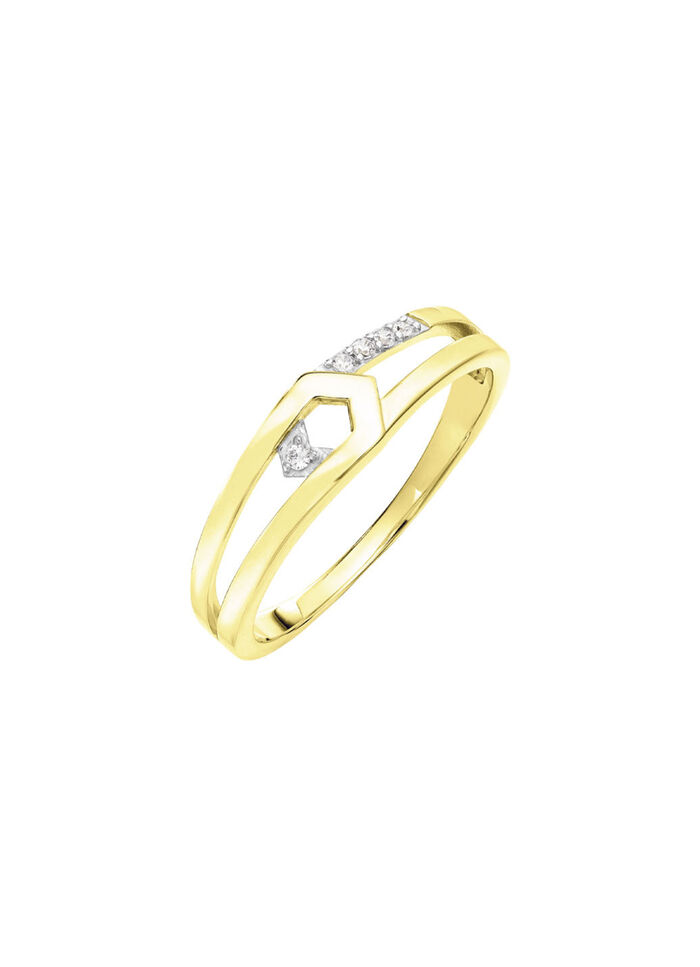 Moderne damesring met zirkonia 