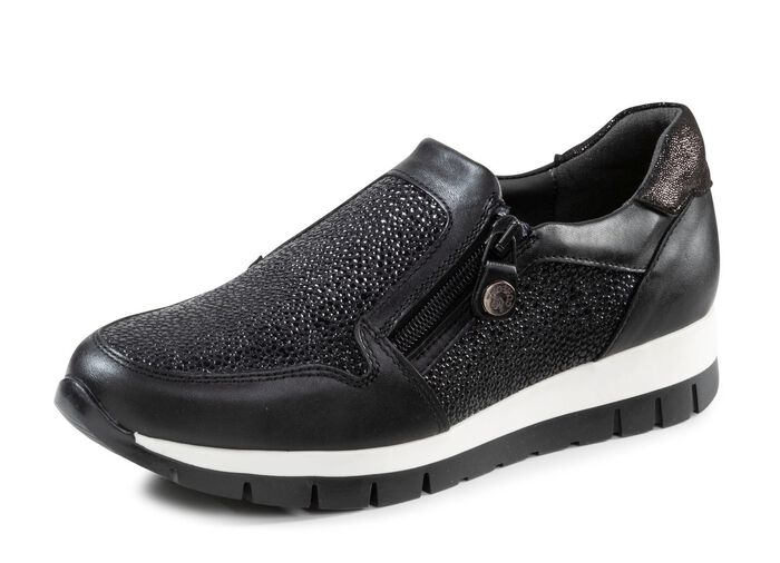 ELENA EDEN pantoffels van nappaleer ZWART