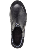 ELENA EDEN laarsje met blauw bedrukte randen ZWART-BLAUW