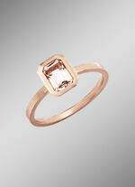 Matt damesring met echte morganiet 