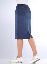 Rok met rechte snit JEANSBLAUW