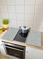 Granieten afdekplaten voor de kachel, set van 2 