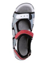 ELENA EDEN, sportieve dames trekkingsandalen, breedte G, met klittenbandsluiting BLEU-WEISS-ROT