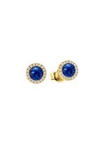 Stralende elegantie: oorbellen met echte saffier en 36 diamanten 