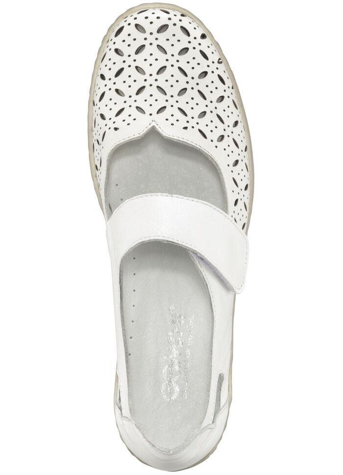 Gemini pantoffels gemaakt van zacht rundleer WIT