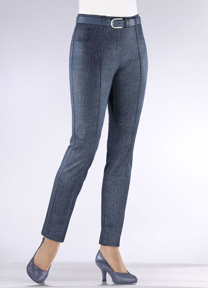 Pull-on jersey broek INDIGOBLAUWE MELANGE