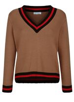 Trui met contrasterende strepen 