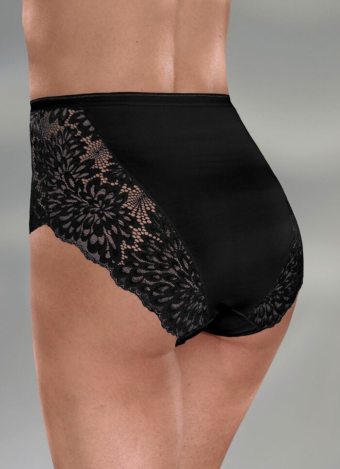 Laurina set van drie slips met mooie elastische kant 