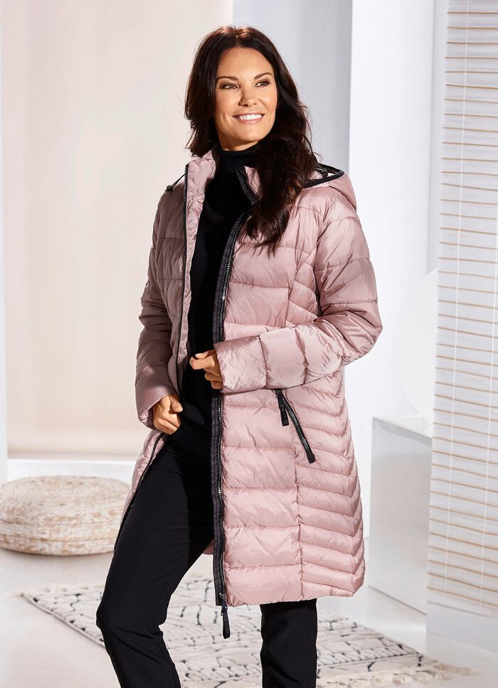 Korte jas met afneembare capuchon 