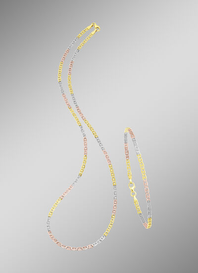 Elegante set in driekleur, met karabijnhaak  Elegante set in driekleur, met karabijnhaak