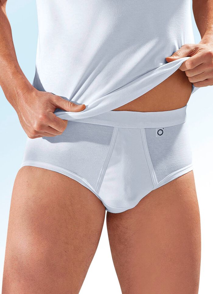 Pfeilring driepack slips van fijne jersey, wit 