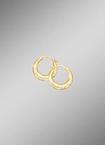 Oorringen met witgouden bloemen 