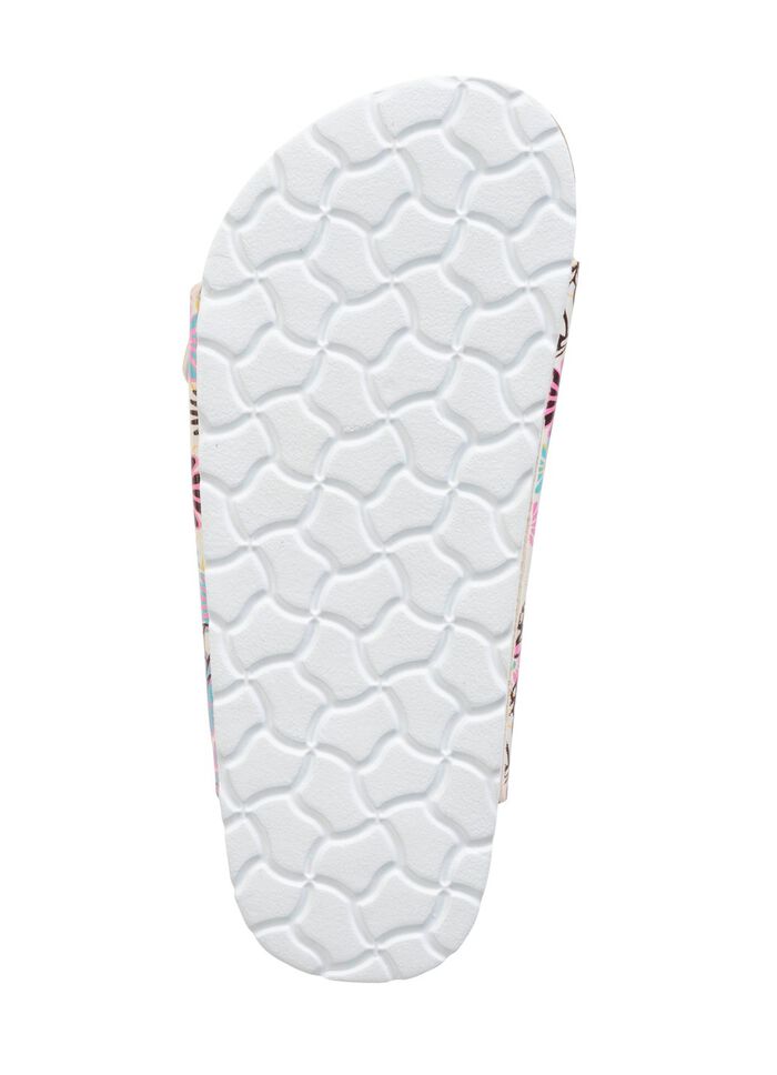 Muiltjes in een speels geprint dessin ECRU-KLEURRIJK