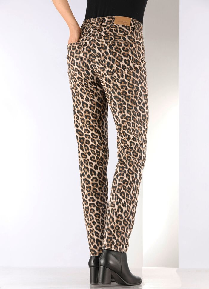 Broek met trendy luipaardprint 