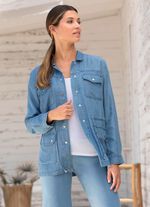 Blousejasje met opvallende kraagoplossing 