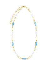 Sieradenset, 3-delig, van messing met kristalstenen 