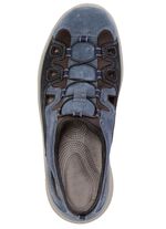 GINO GALANTE pantoffels met elastische decoratieve vetersluiting BLAUW