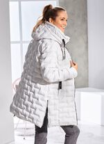 Functionele korte jas met vaste capuchon 