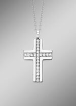 Klassieke kruishanger met synthetische zirkonia 