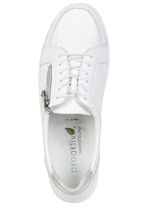 Waldl&auml;ufer, comfortabele dames veterschoenen, breedte H, met uitneembaar voetbed WEISS-SILBER