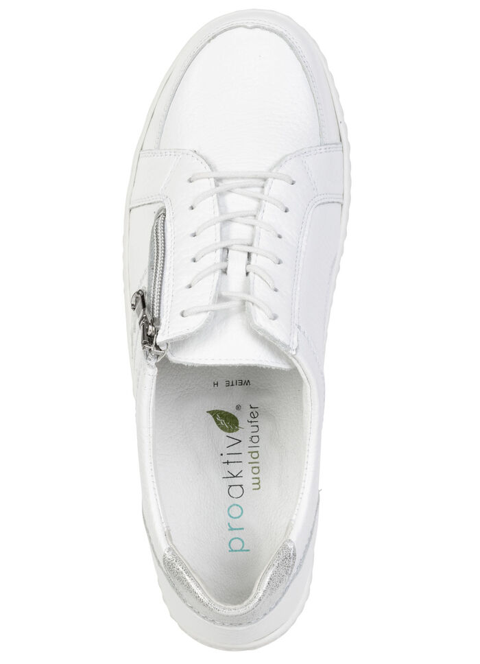 Waldl&auml;ufer, comfortabele dames veterschoenen, breedte H, met uitneembaar voetbed WEISS-SILBER