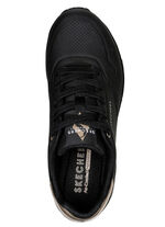SKECHERS, comfortabele damessneakers, met zichtbaar luchtkussen SCHWARZ-GOLD