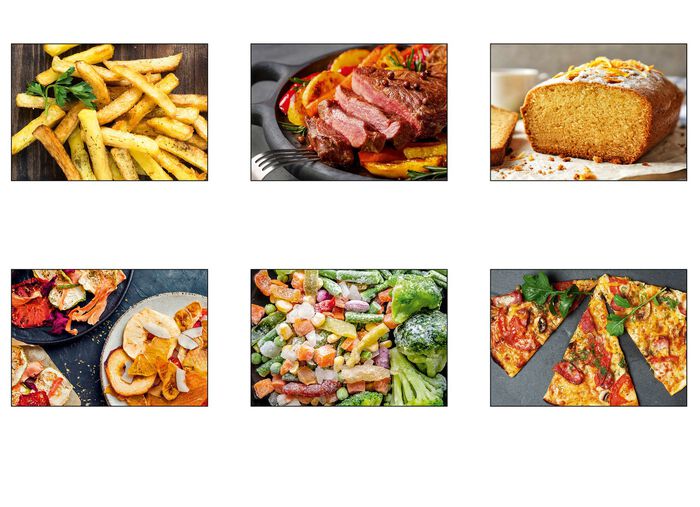 Frituurpan met dubbele kamer: 2 gerechten - tegelijkertijd klaar! ROOD