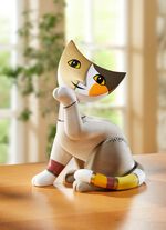 Kat gemaakt van hoogwaardig biscuitporselein 