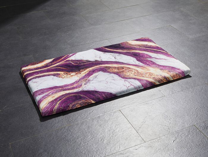 Badmattenset van zeer zachte kwaliteit AUBERGINE