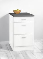 Onderkast met 1 lade en 2 uitschuifbare delen 