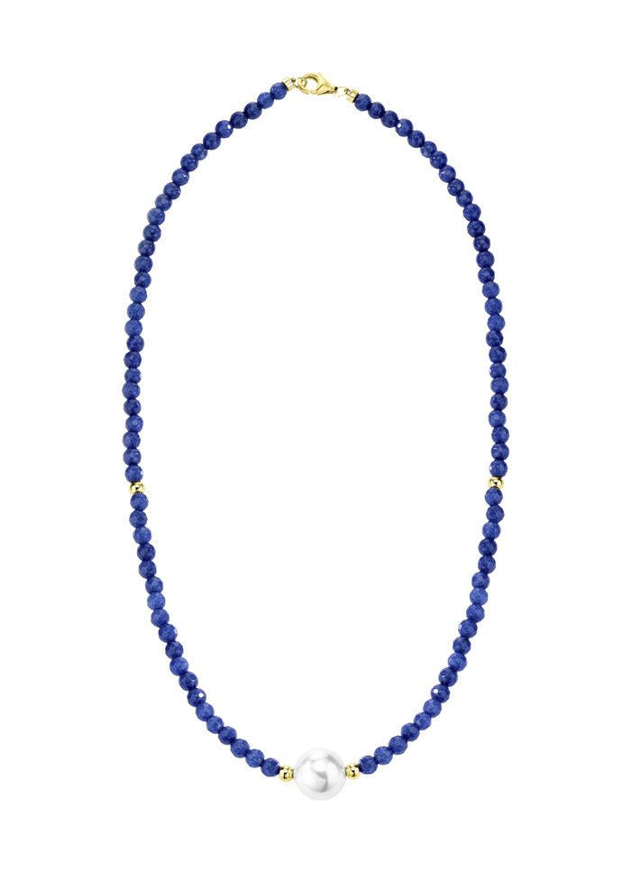 Ketting met parelglans en edelsteenglans 