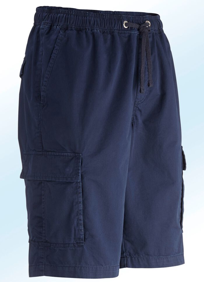 Bermuda met cargozakken in 3 kleuren MARINE