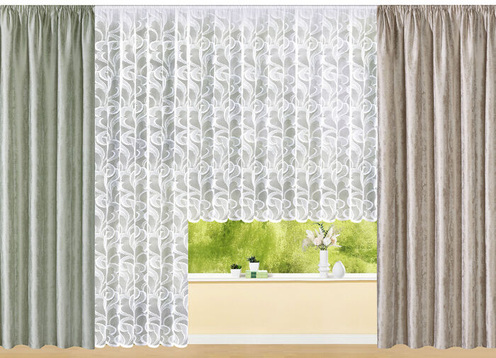 Enkele sjaal in marmerdesign GROEN